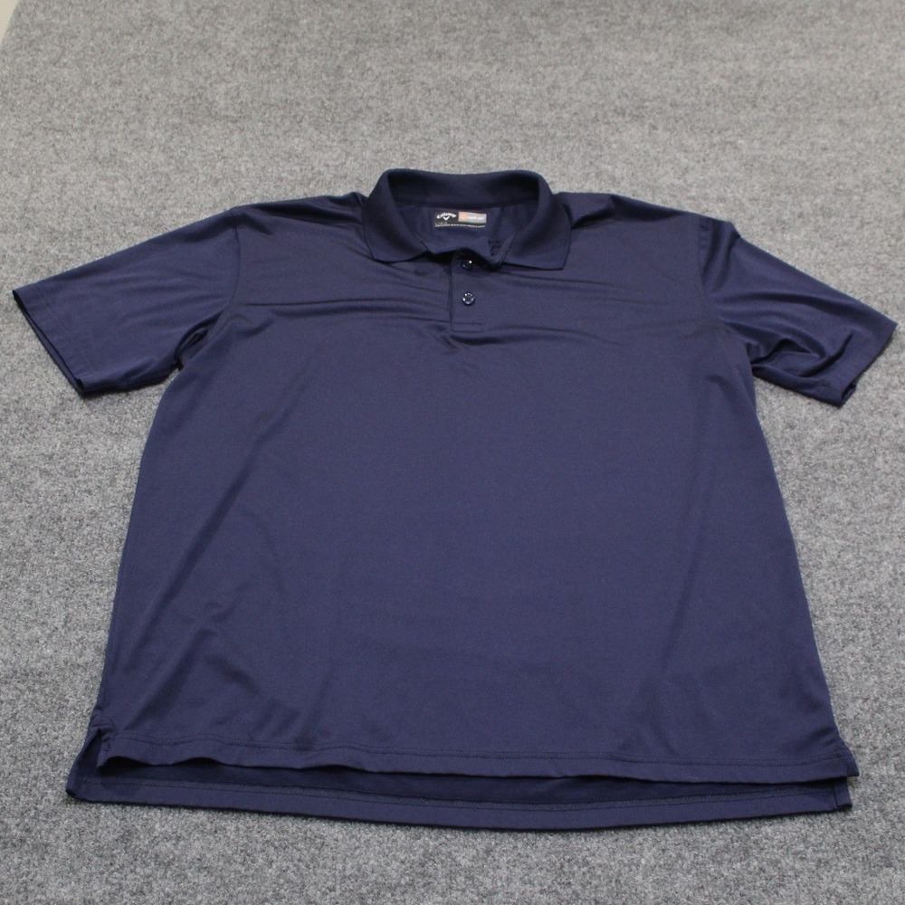 Callaway Opti-Dri Golf Polo Shirt Men's Large L Navy Blue Short Sleeve